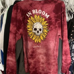 Last Call Co Tye Dye Red Long Sleeve Tee